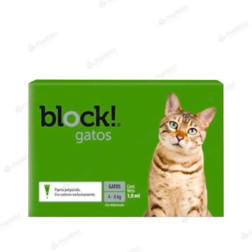 Block ! Gatos x 1 ml H 8 kg